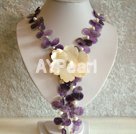 Wholesale Jewelry-Amethyst shell necklace