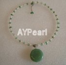 Wholesale Gemstone Jewelry-aventurine pearl necklace