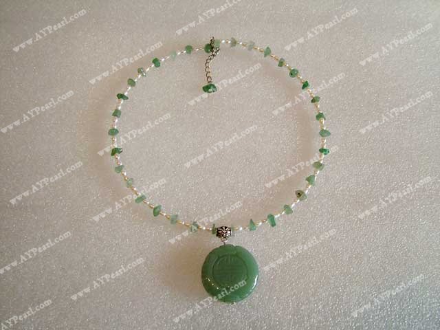 aventurine pearl necklace