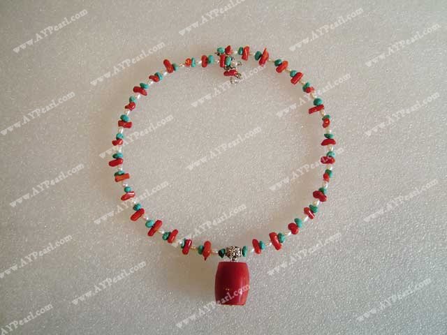 coral and Turquoise necklace