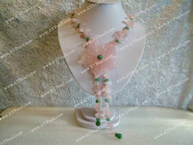 Rose quartz aventurine necklace