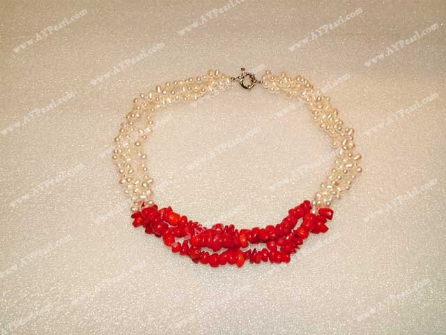 pearl coral necklace