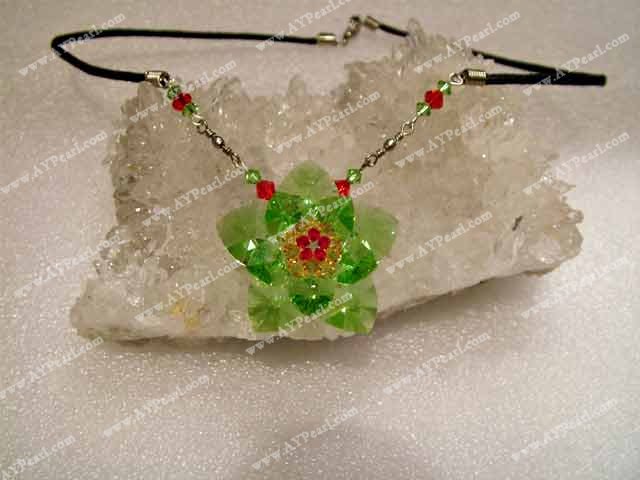 crystal flower necklace