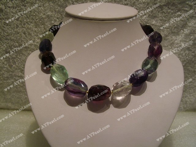 Rainbow fluorite necklace