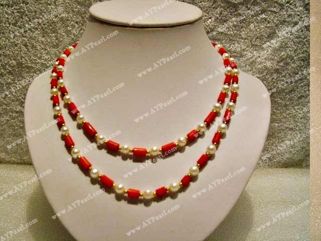 coral pearl necklace