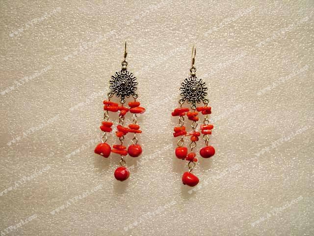 coral earring