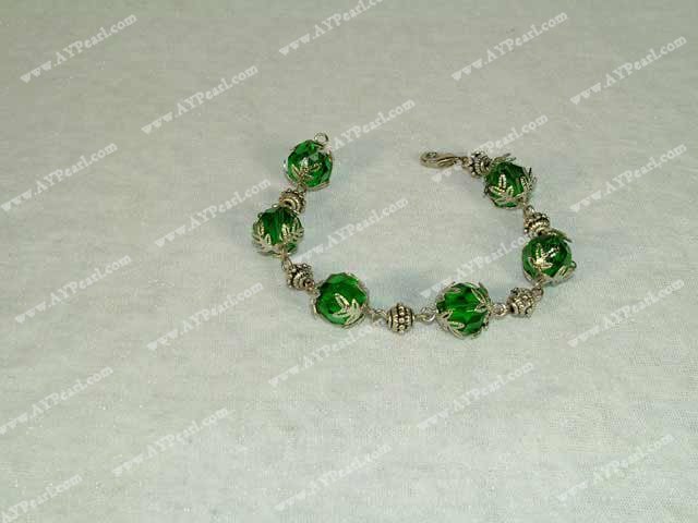 green crystal bracelet