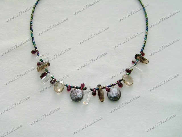 pearl crytal necklace