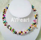 Wholesale Jewelry-dyed pearls necklace