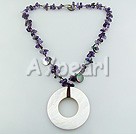 Amethyst Black lip Shell Necklace