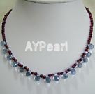 Wholesale Gemstone Necklace-garnet crystal necklace