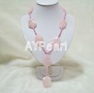 Wholesale Gemstone Necklace-Rose quartz necklace