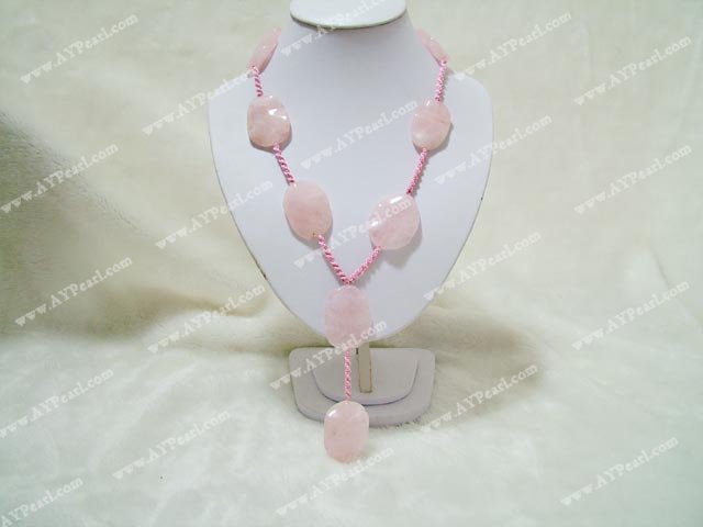 Rose quartz necklace