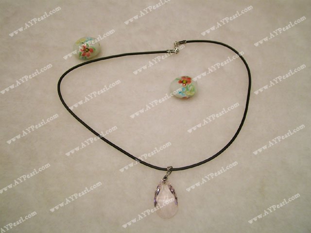 crystal waterdrop pendant necklace