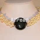 pearl Black Onyx necklace