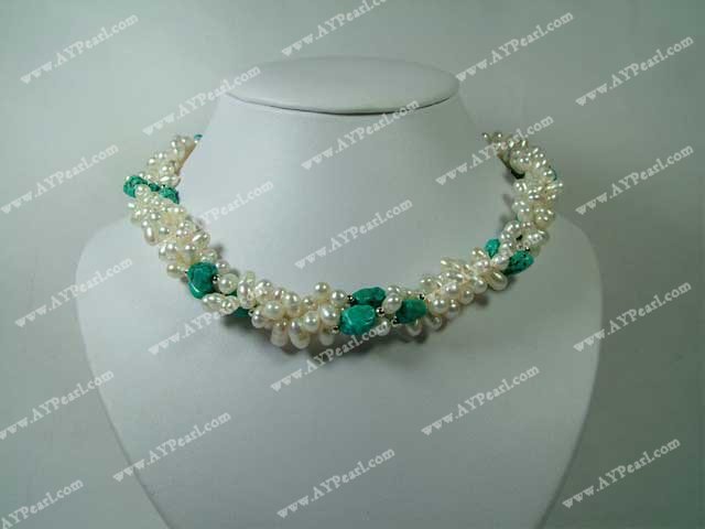 Turquoise pearl necklace