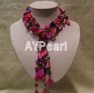 purple pearl shell necklace