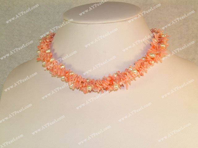 coral pearl necklace