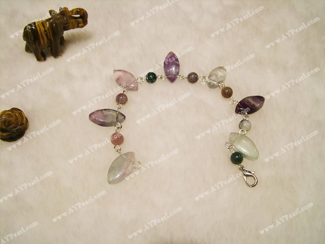 Rainbow fluorite bracelet