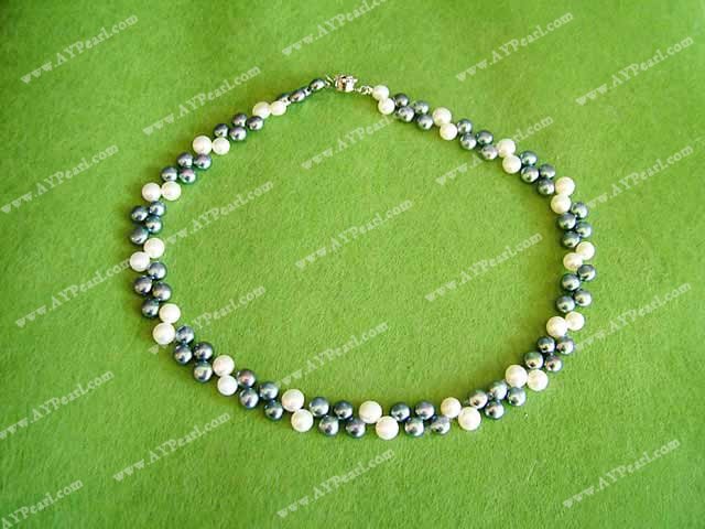 black and white pearl necklace