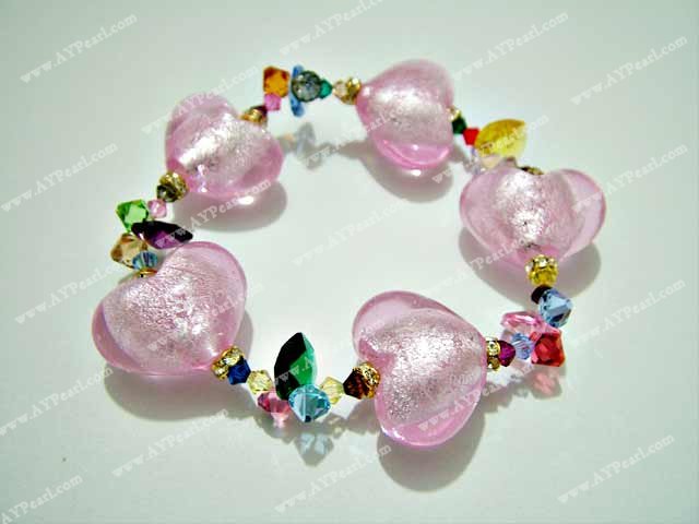 crystal coloured glaze bracelet