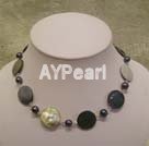 black shell pearl necklace