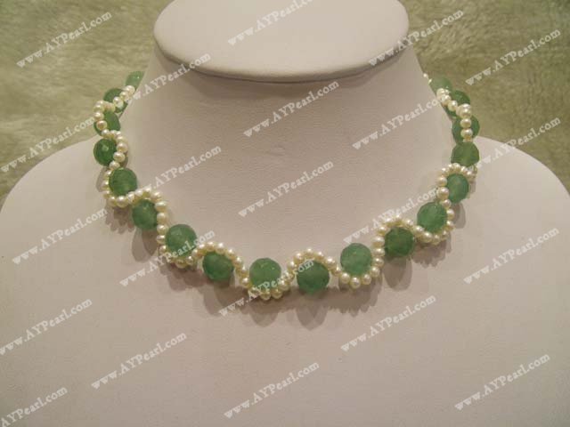 aventurine pearl necklace