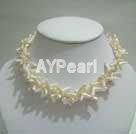 white pearl necklace