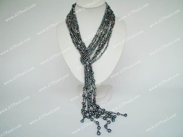 Fashion Black Pearl Necklace