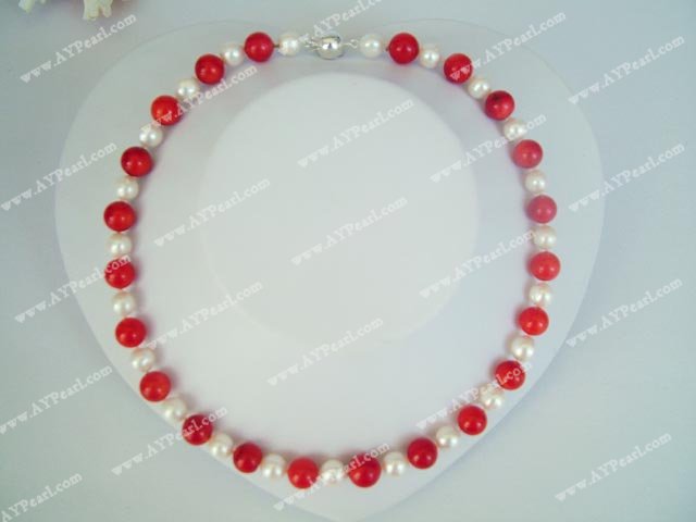 pearl coral necklace