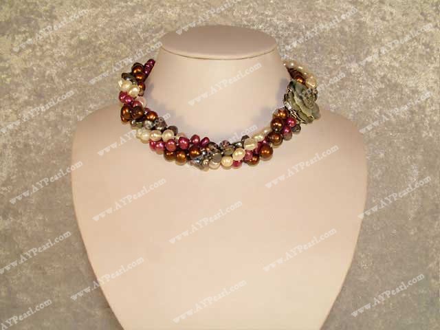 collier de perles multicolores