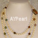 pearl Indian agate necklace