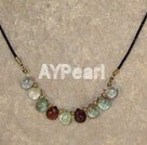 Wholesale Gemstone Jewelry-Rainbow fluorite necklace