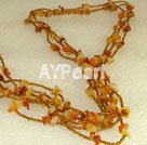 Wholesale Gemstone Necklace-carnelian necklace