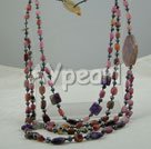 Wholesale Gemstone Necklace-pearl Tourmaline amethyst necklace