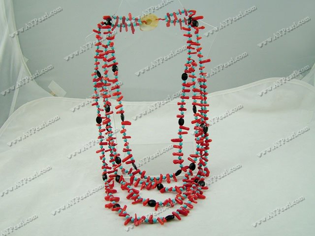 coral turquoise necklace