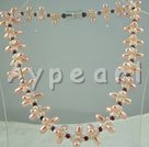 Wholesale Jewelry-A class pearl garnet necklace