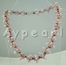 Wholesale Jewelry-A class pearl garnet necklace