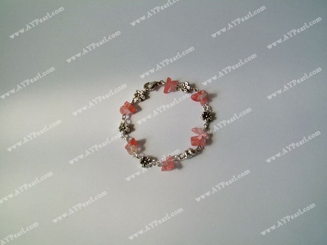 Cherry quartz bracelet