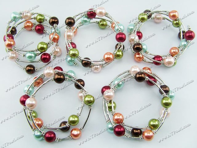 Acrylic manmade pearl bracelet