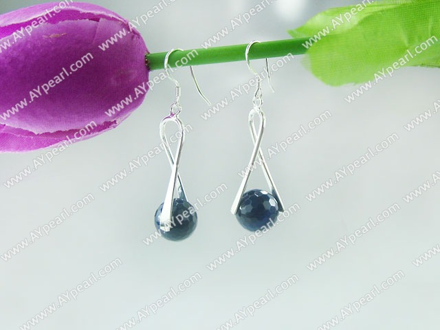 blue agate earrings