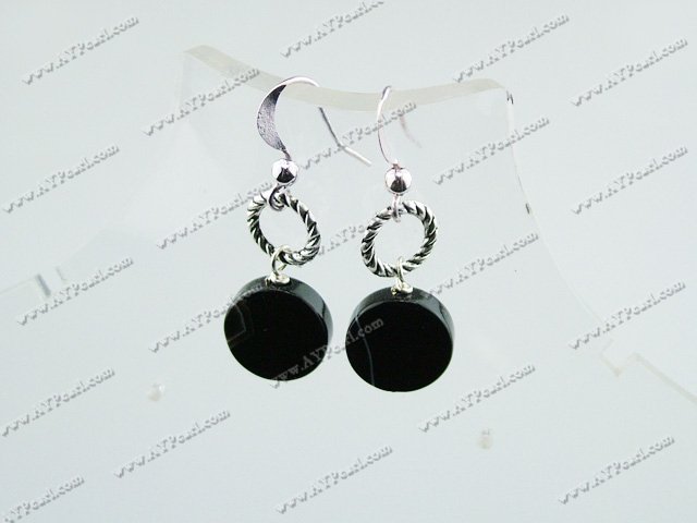 black agate earring