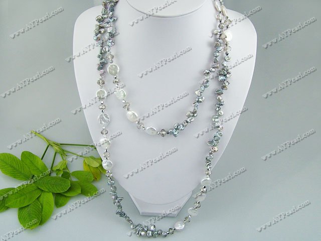 pearl crystal necklace