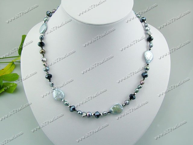 pearl crystal necklace