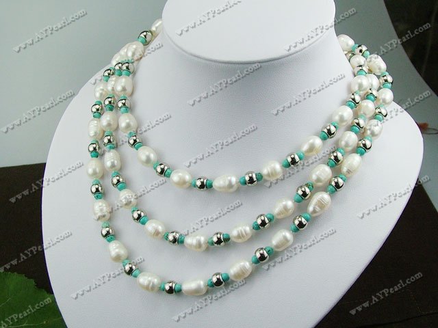 pearl turquoise necklace