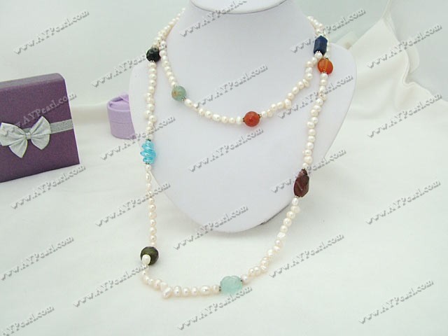 baroque pearl multi-stone necklace