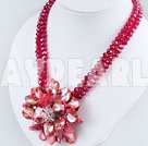 -crystal shell necklace