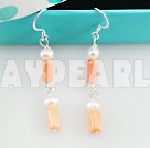 Wholesale pearl coral earrings