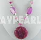 -pink agate necklace
