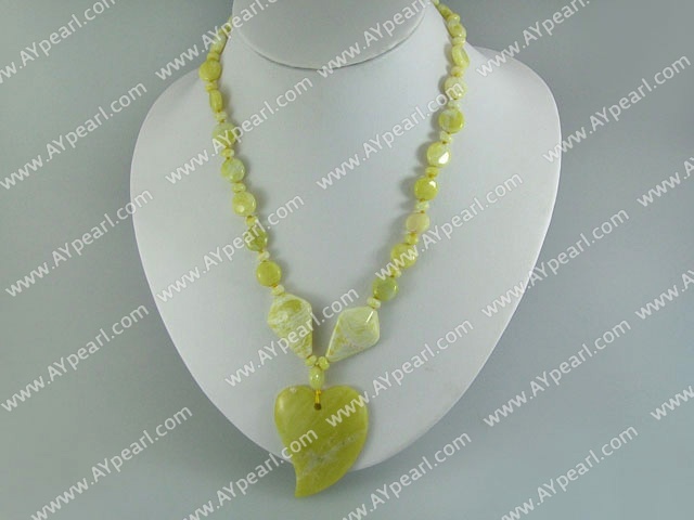 lemon stone necklace